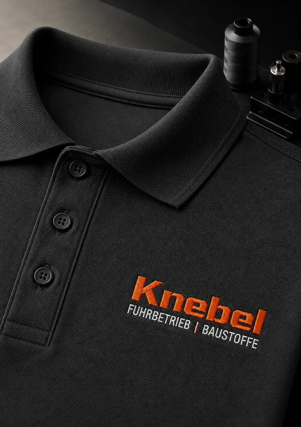 Knebel Fuhrbetrieb & Baustoffe — besticktes Polo
